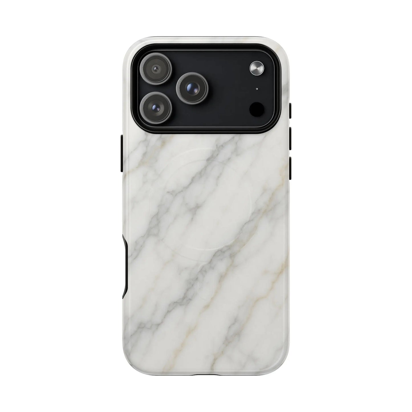 Classic White Marble iPhone Case with MagSafe - Shamo's