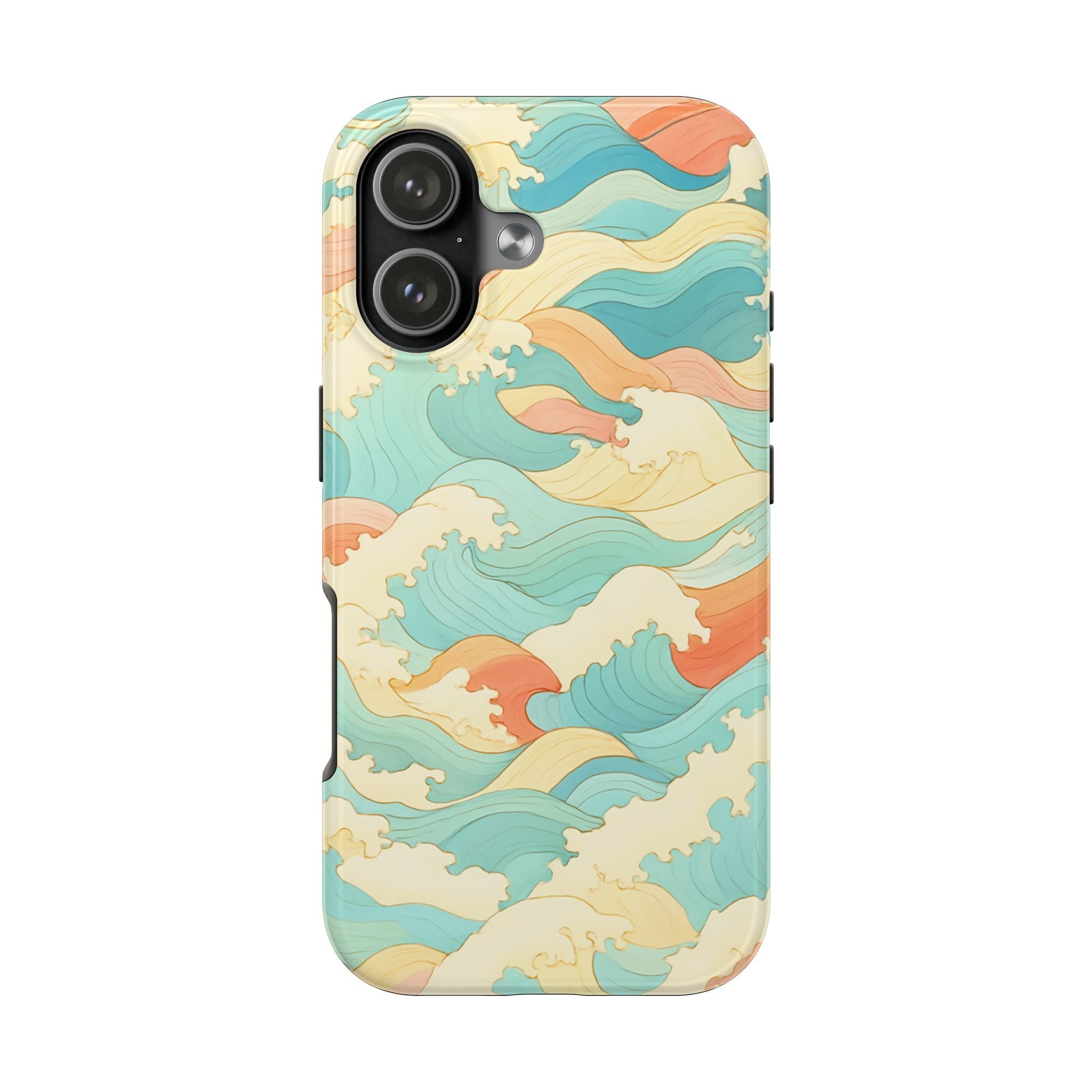 Ocean Wave Tough Phone Case — Pastel Retro Surf Pattern  Shamo's iPhone 17 Pro Max