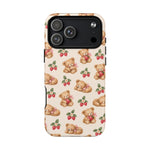 Teddy Berry Cozy Strawberry Pattern iPhone Case with MagSafe