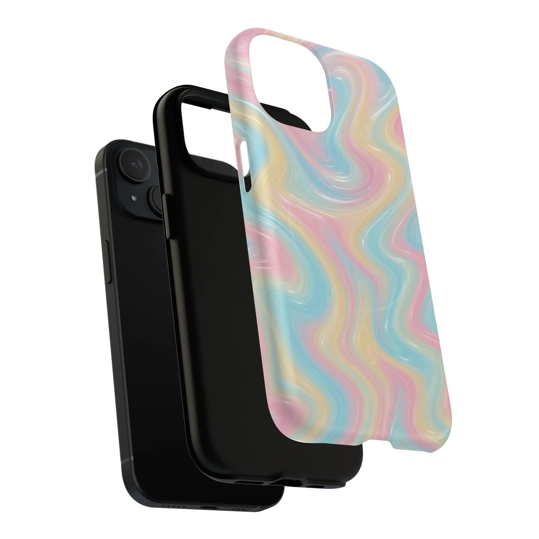 Rainbow Marble Swirl iPhone Case with MagSafe - Shamo's