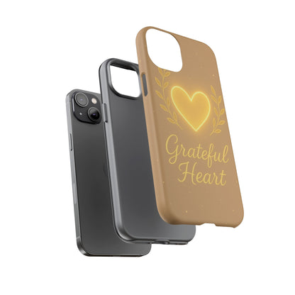 Grateful Heart iPhone Case — Warm Neon Heart