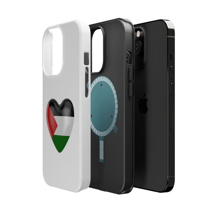 MagSafe Tough Cases with Palestinian flag in heart shape