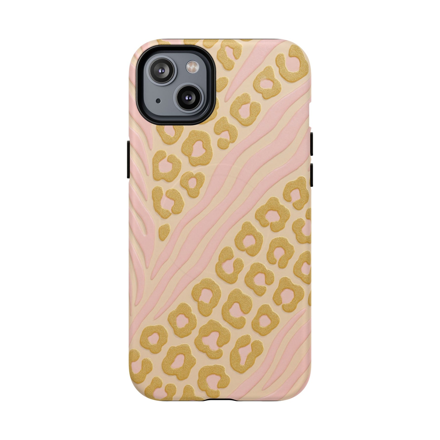Pink Gold Leopard iPhone Case compatible with MagSafe - Shamo's
