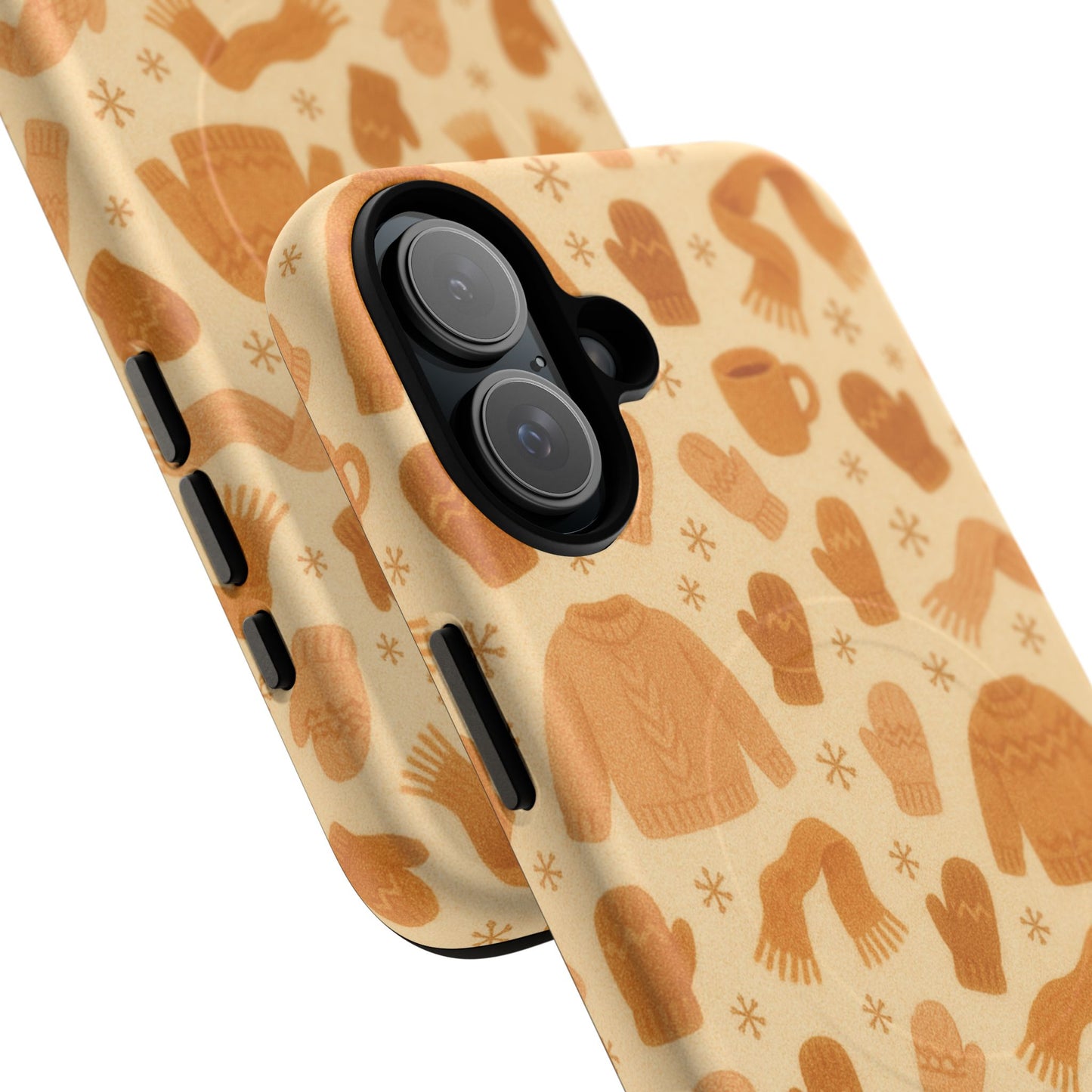 Cozy Winter Sweaters Holidays iPhone Case — Warm Knit Pattern with MagSafe