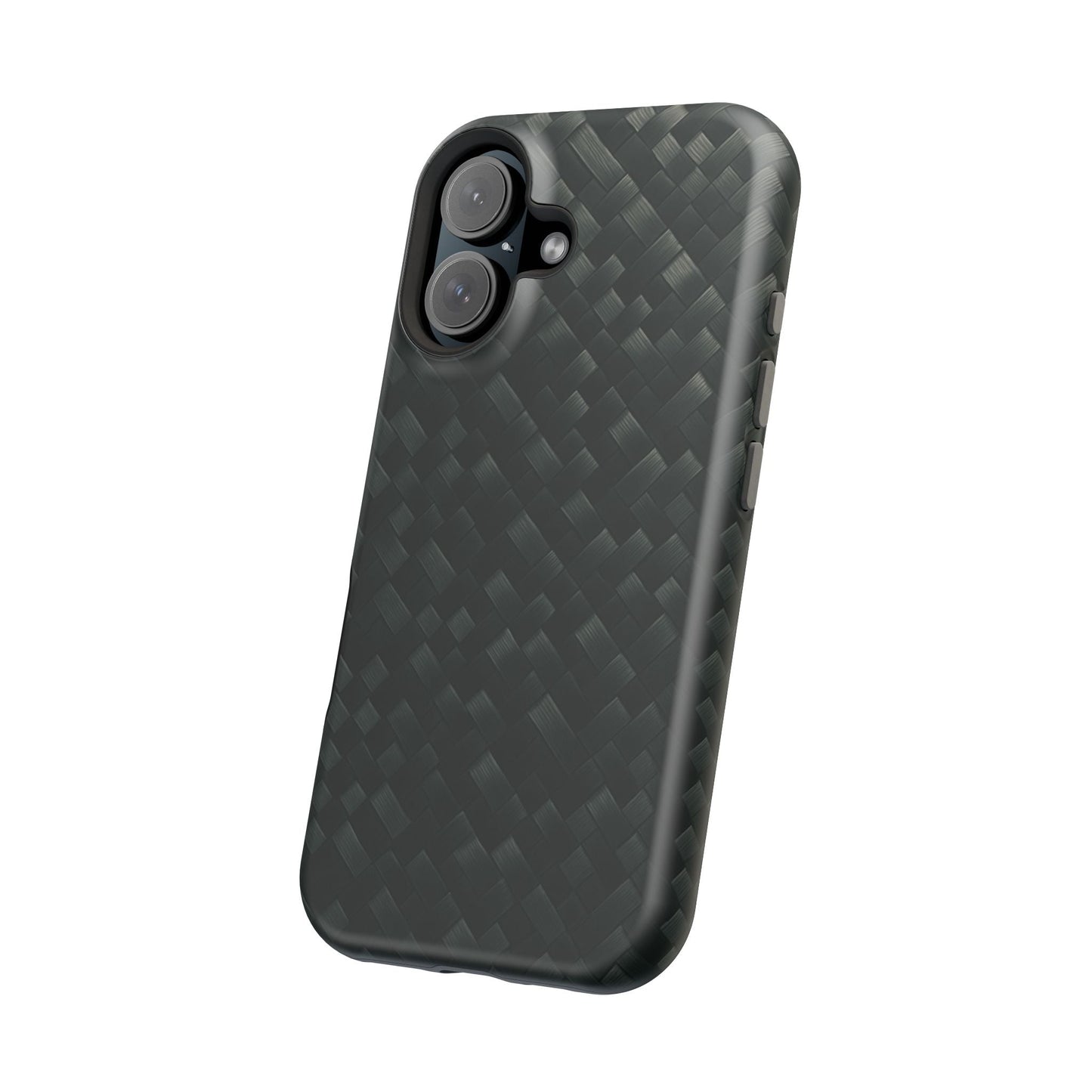 Dark Carbon Fiber Texture Magnetic Impact-Resistant iPhone Case | MagSafe compatible  Shamo's
