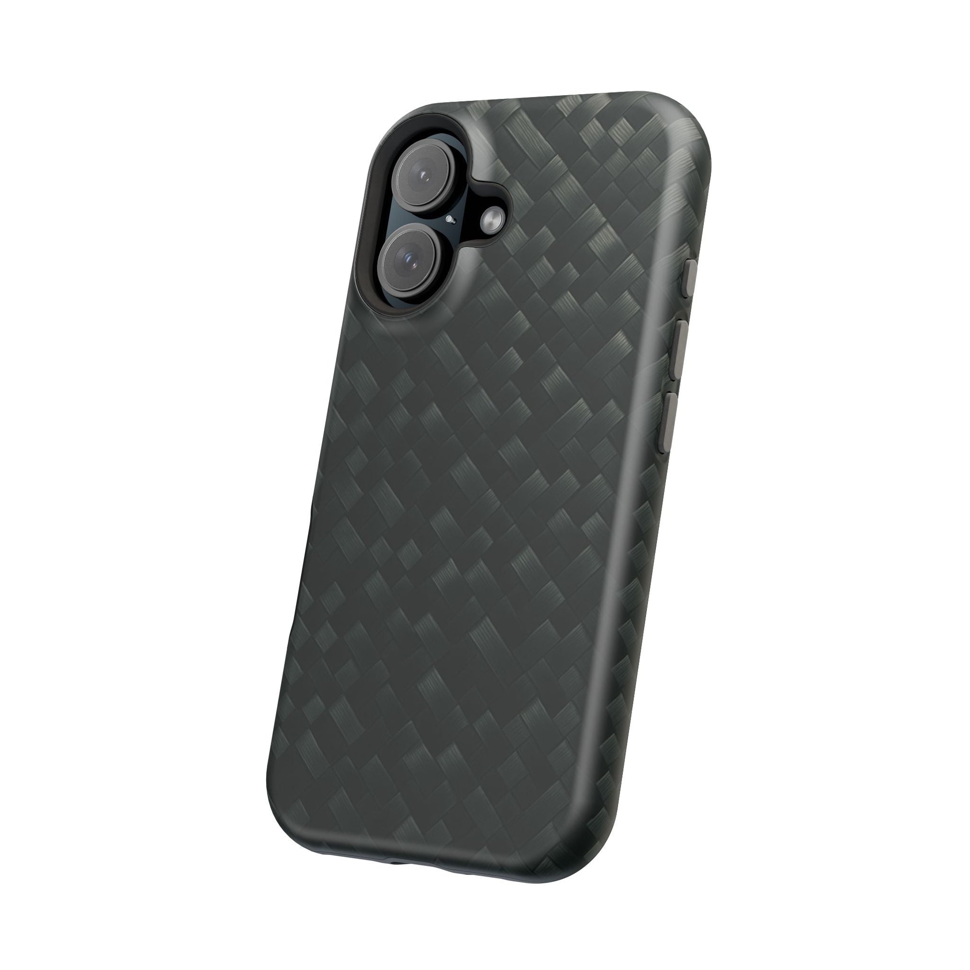 Dark Carbon Fiber Texture Magnetic Impact-Resistant iPhone Case | MagSafe compatible  Shamo's