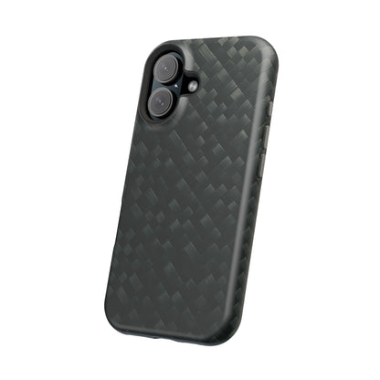 Dark Carbon Fiber Texture Magnetic Impact-Resistant iPhone Case | MagSafe compatible  Shamo's