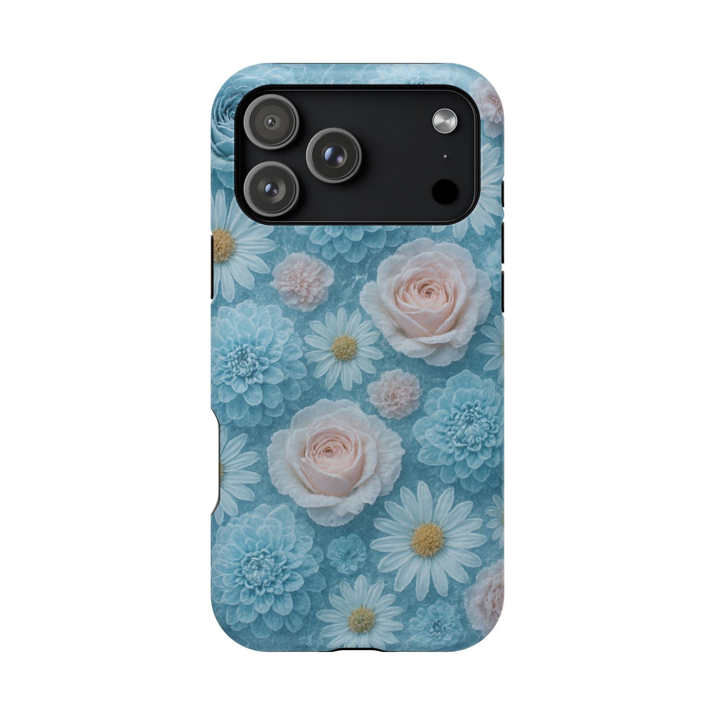 Frozen Floral Rose & Daisy Impact iPhone Case | MagSafe compatible  Shamo's iPhone 17 Pro Max / Matte