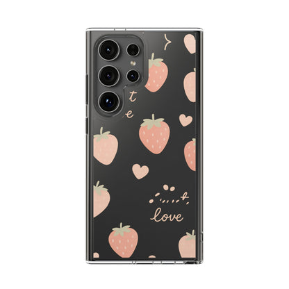 Sweet Love Strawberry Clear iPhone Case | MagSafe - Shamo's
