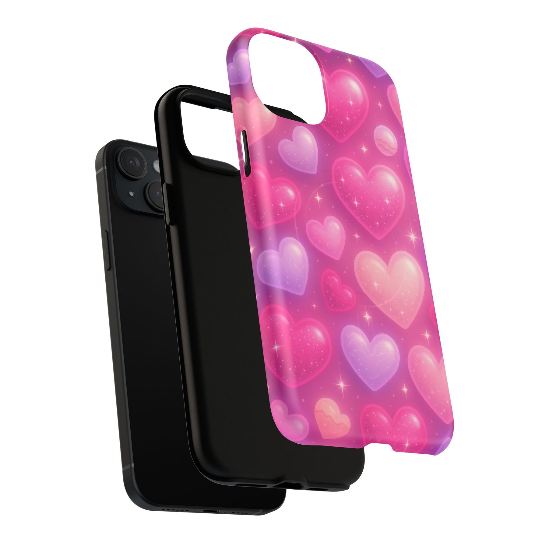 Glitter Hearts Cases for iPhones with MagSafe - Shamo's