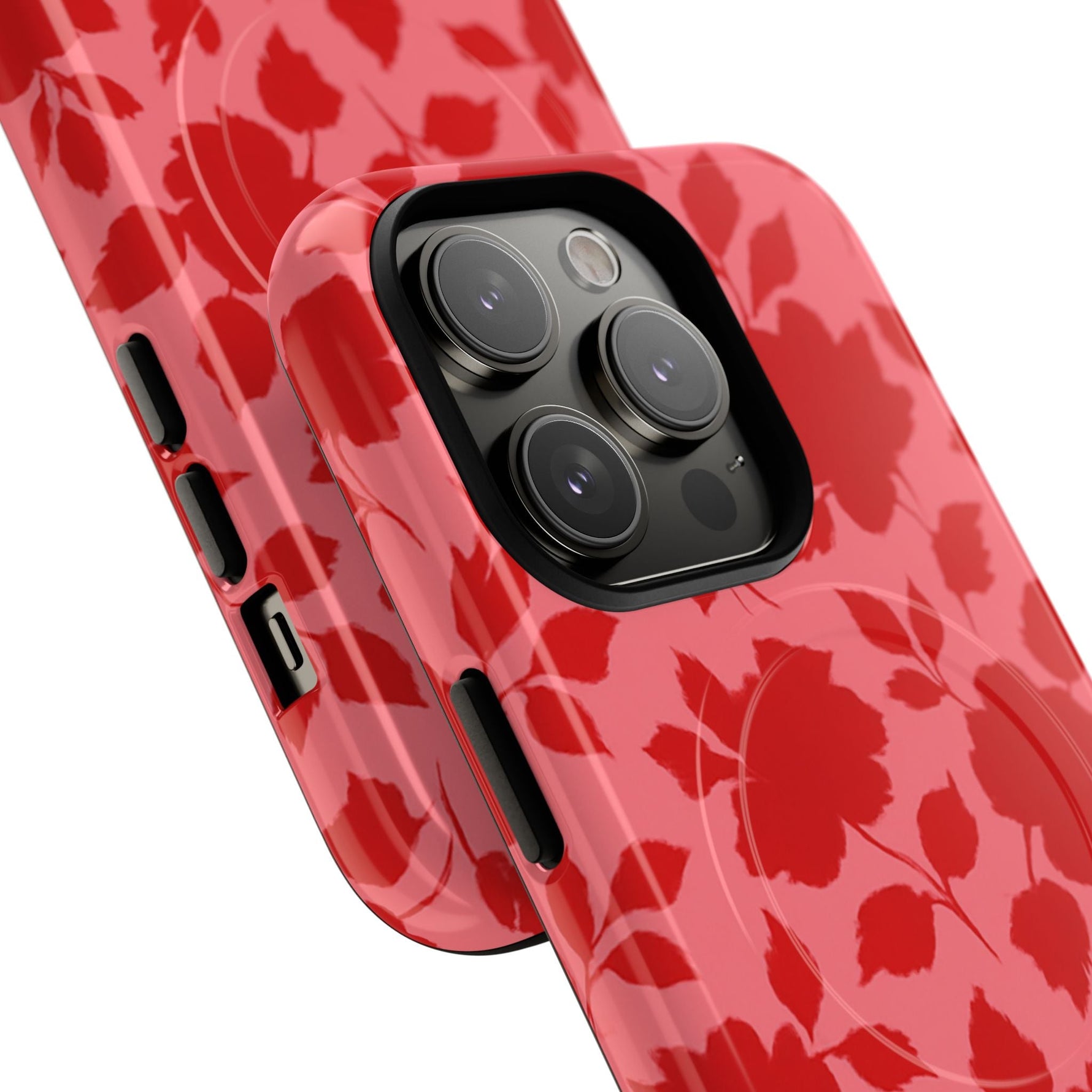 Red Floral Love iPhone Case (MagSafe compatible)  Shamo's
