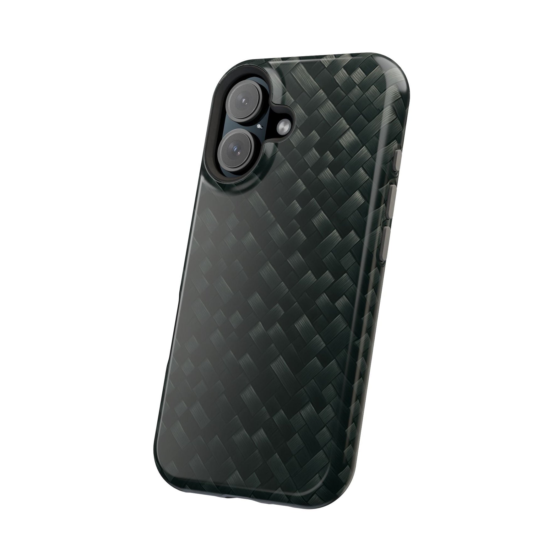 Dark Carbon Fiber Texture Magnetic Impact-Resistant iPhone Case | MagSafe compatible  Shamo's