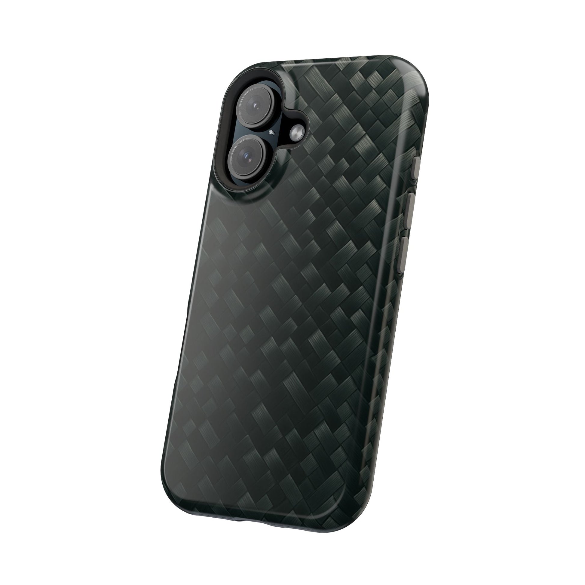 Dark Carbon Fiber Texture Magnetic Impact-Resistant iPhone Case | MagSafe compatible  Shamo's