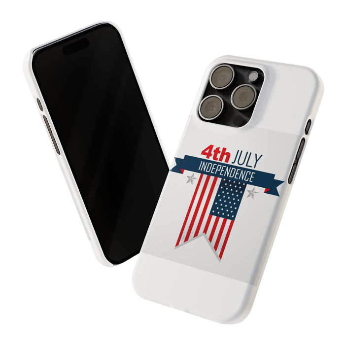 Slim Phone Cases with 4th of July writitng