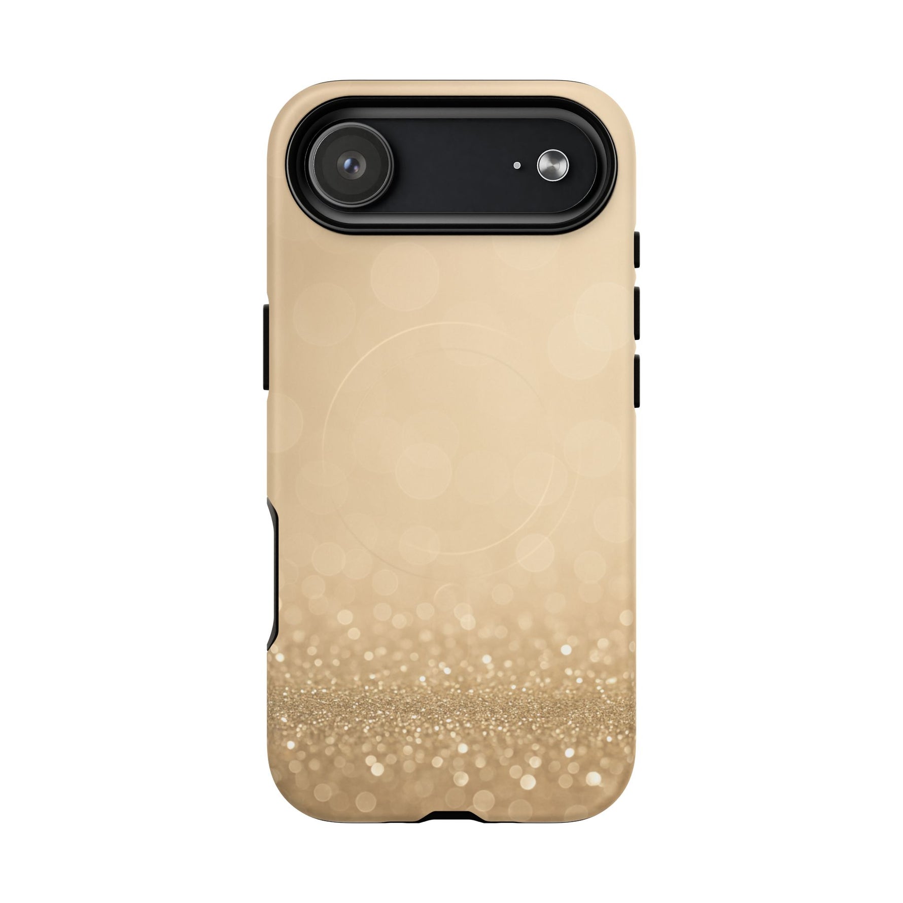 Gold Glitter Holiday iPhone Case — MagSafe-Compatible Design - Shamo's