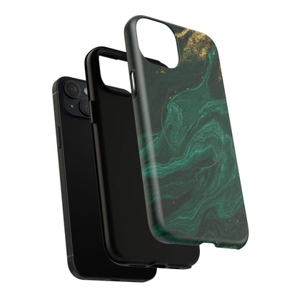 Emerald Marble with Gold Veins iPhone Case | with MagSafe  Shamo's