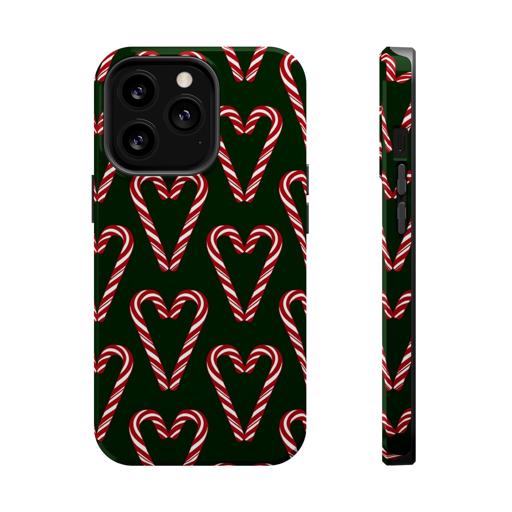 Candy Cane Heart MagSafe Impact-Resistant iPhone Case  Shamo's iPhone 13 Pro / Glossy