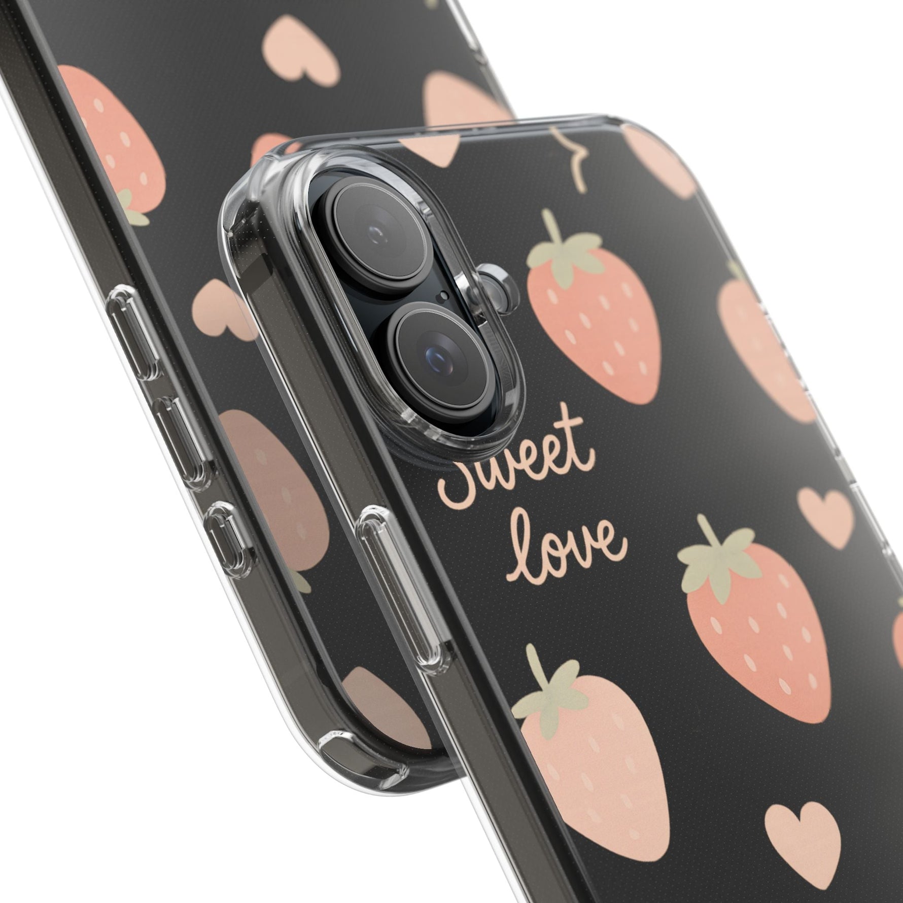 Sweet Love Strawberry Clear iPhone Case | MagSafe  Shamo's