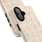 Sweet Pastel Checkered Bows Case for iPhone | MagSafe - Shamo's