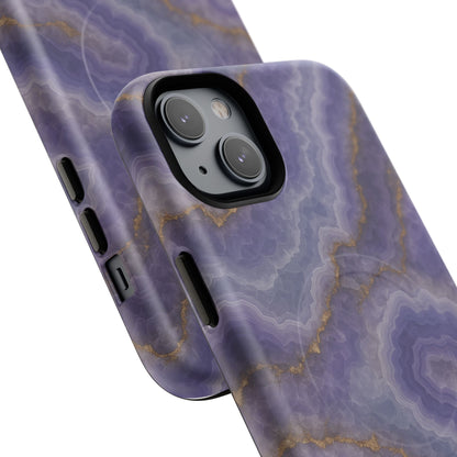 Purple Agate Marble iPhone Case with MagSafe