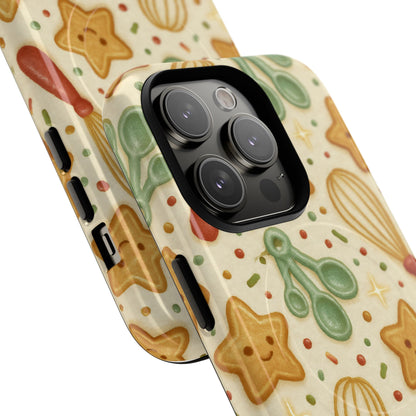 Baking Holiday iPhone Case — Cute Whisk & Cookie Pattern | compatible with MagSafe