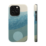 “Calm Over Chaos” Abstract Ocean Wave iPhone Case | MagSafe Compatible  Shamo's iPhone 14 Pro / Glossy