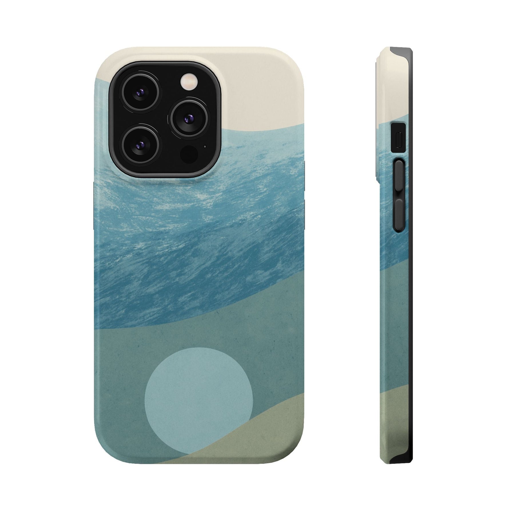 “Calm Over Chaos” Abstract Ocean Wave iPhone Case | MagSafe Compatible  Shamo's iPhone 14 Pro / Glossy
