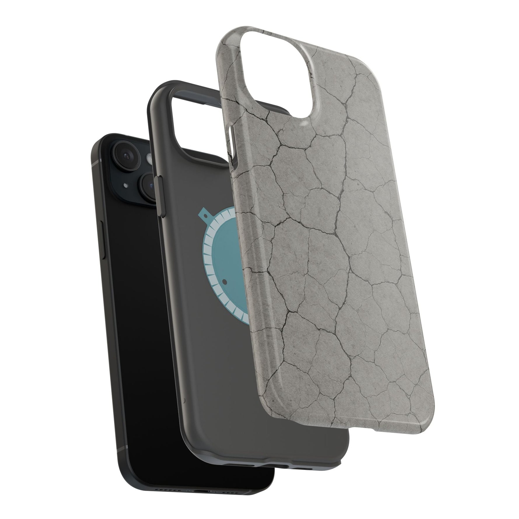 Cracked Concrete Texture iPhone Case with MagSafe compatibility  Shamo's
