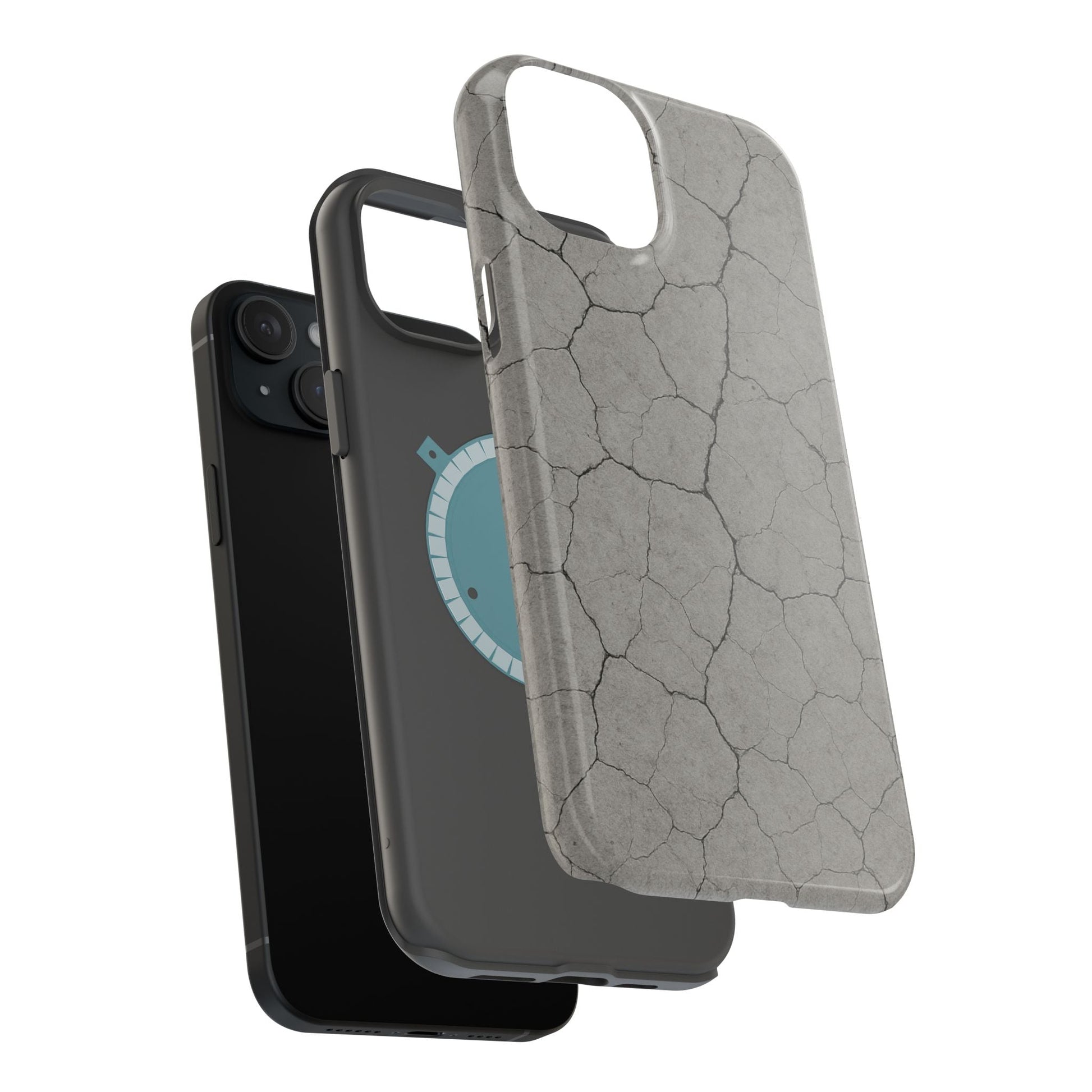 Cracked Concrete Texture iPhone Case with MagSafe compatibility  Shamo's