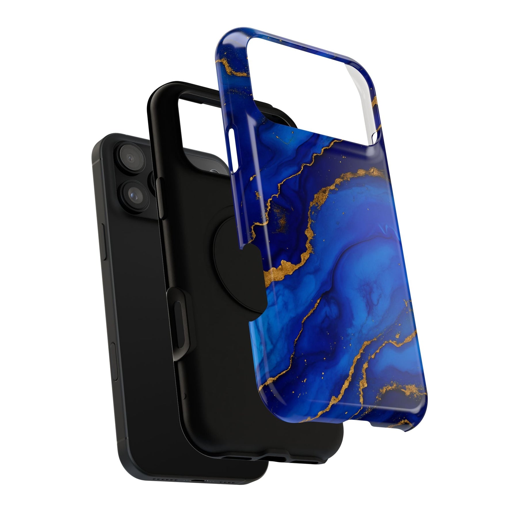 Blue Gold Marble Phone Case  Shamo's