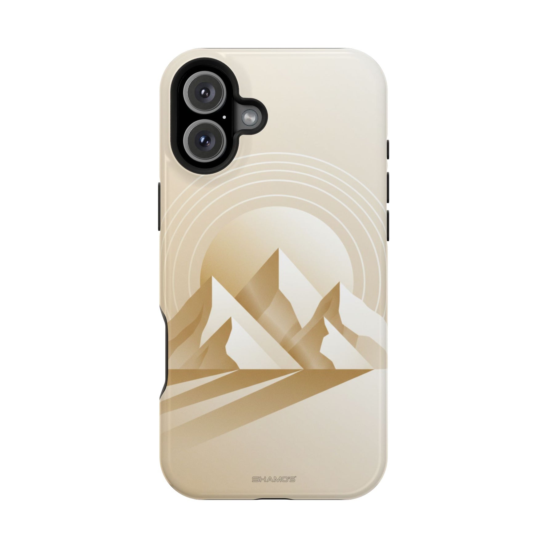 Minimalist Mountain Abstract Landscape iPhone Case with MagSafe Compatibility