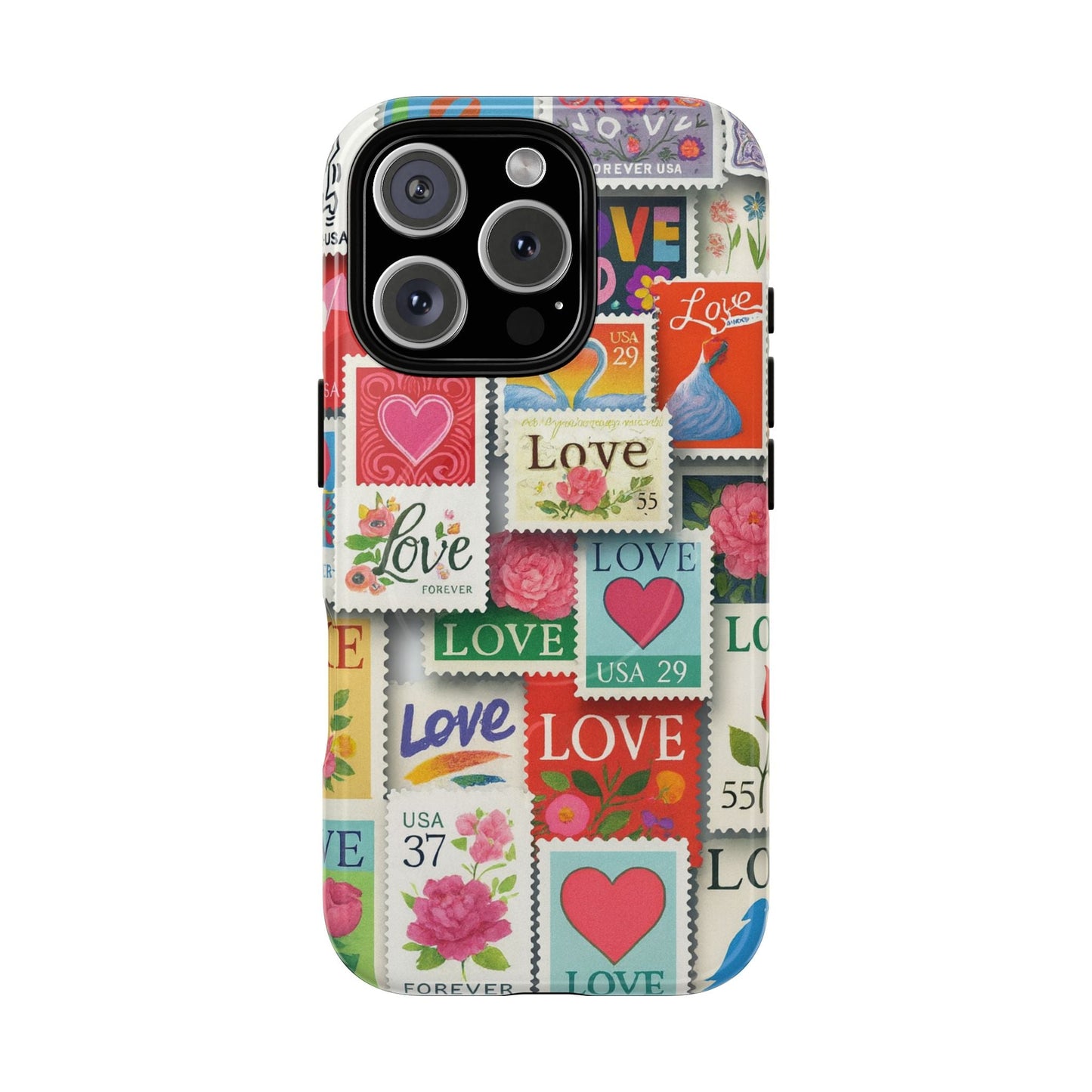 Vintage Romantic Love Stamp iPhone Case | Tough Protection + MagSafe  Shamo's iPhone 16 Pro / Glossy
