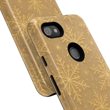 Golden Snowflake Holiday iPhone Case
