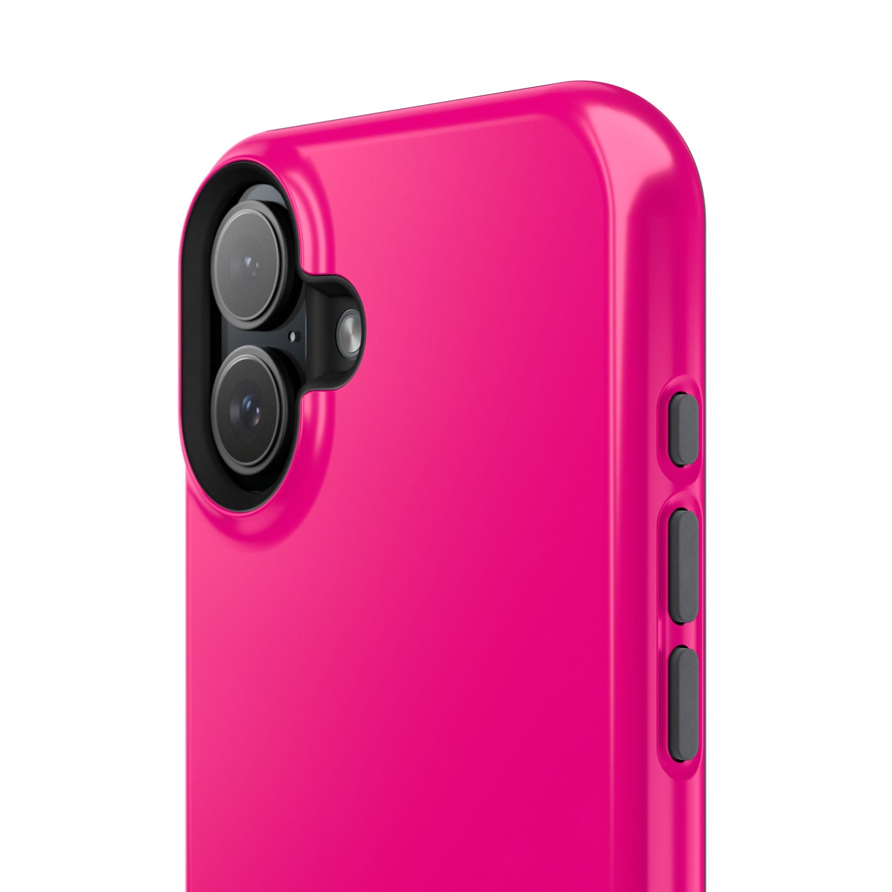 Neon Pink MagSafe Compatible Impact-Resistant Phone Case Hot Pink