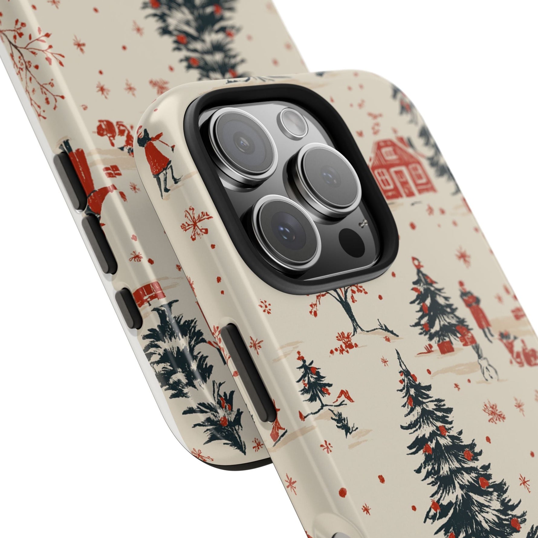 Winter Village Holiday Tough iPhone Case — Vintage Holidays & Snow Scene  Shamo's