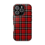 Red Tartan Plaid Impact-Resistant iPhone Case | MagSafe compatibility  Shamo's iPhone 16 Pro / Glossy