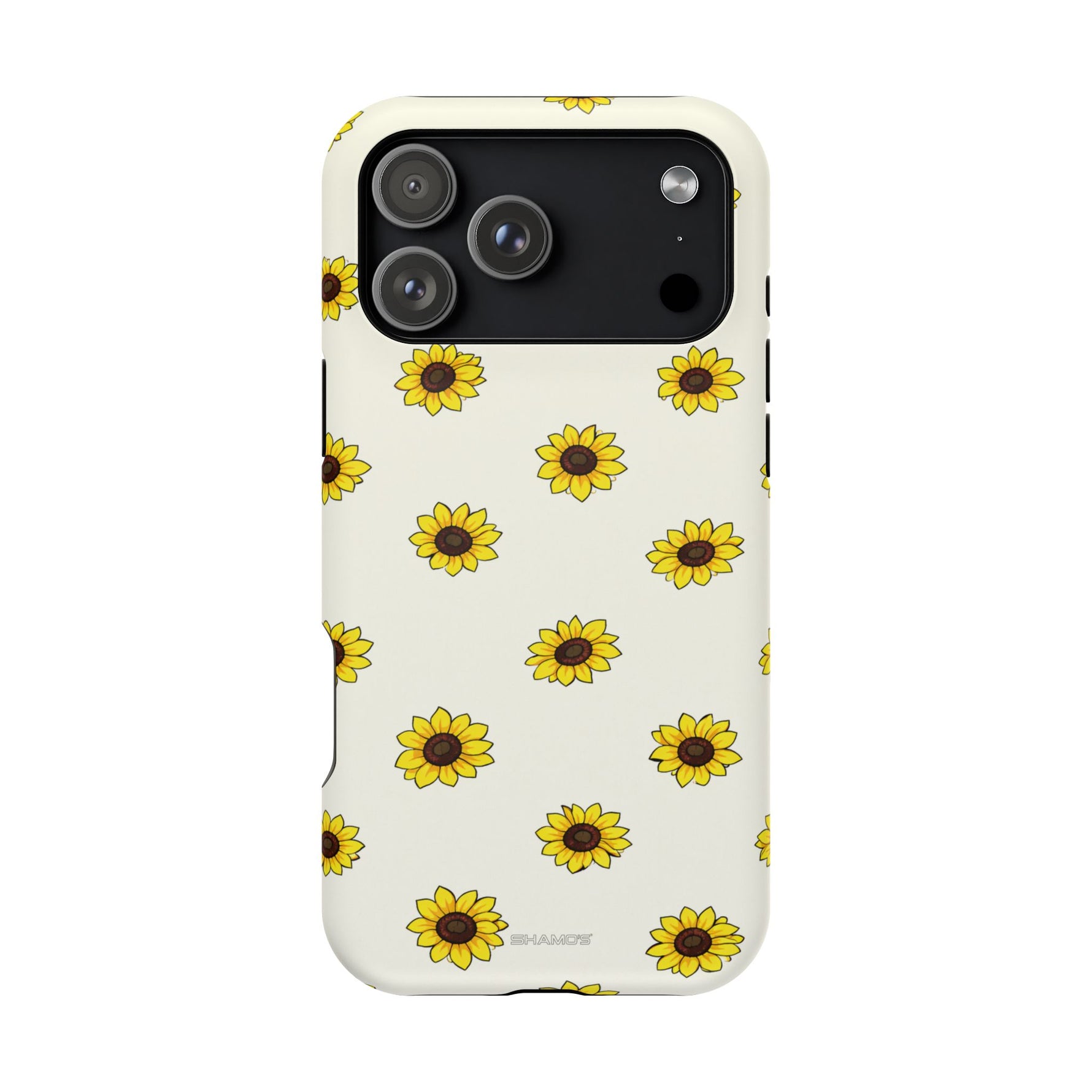 Sunflower Pattern Magnetic Impact-Resistant iPhone Case MagSafe Compatible