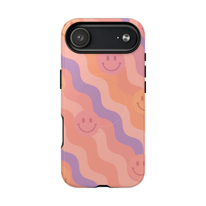 Groovy Smiley Faces Retro iPhone Case | MagSafe