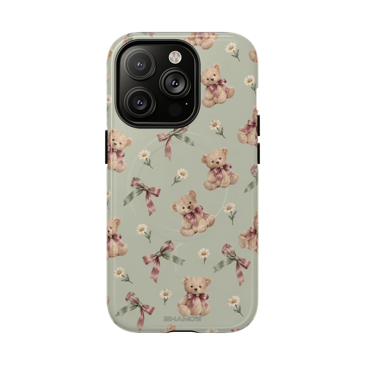 Funda para iPhone con lazo y osito de peluche con MagSafe