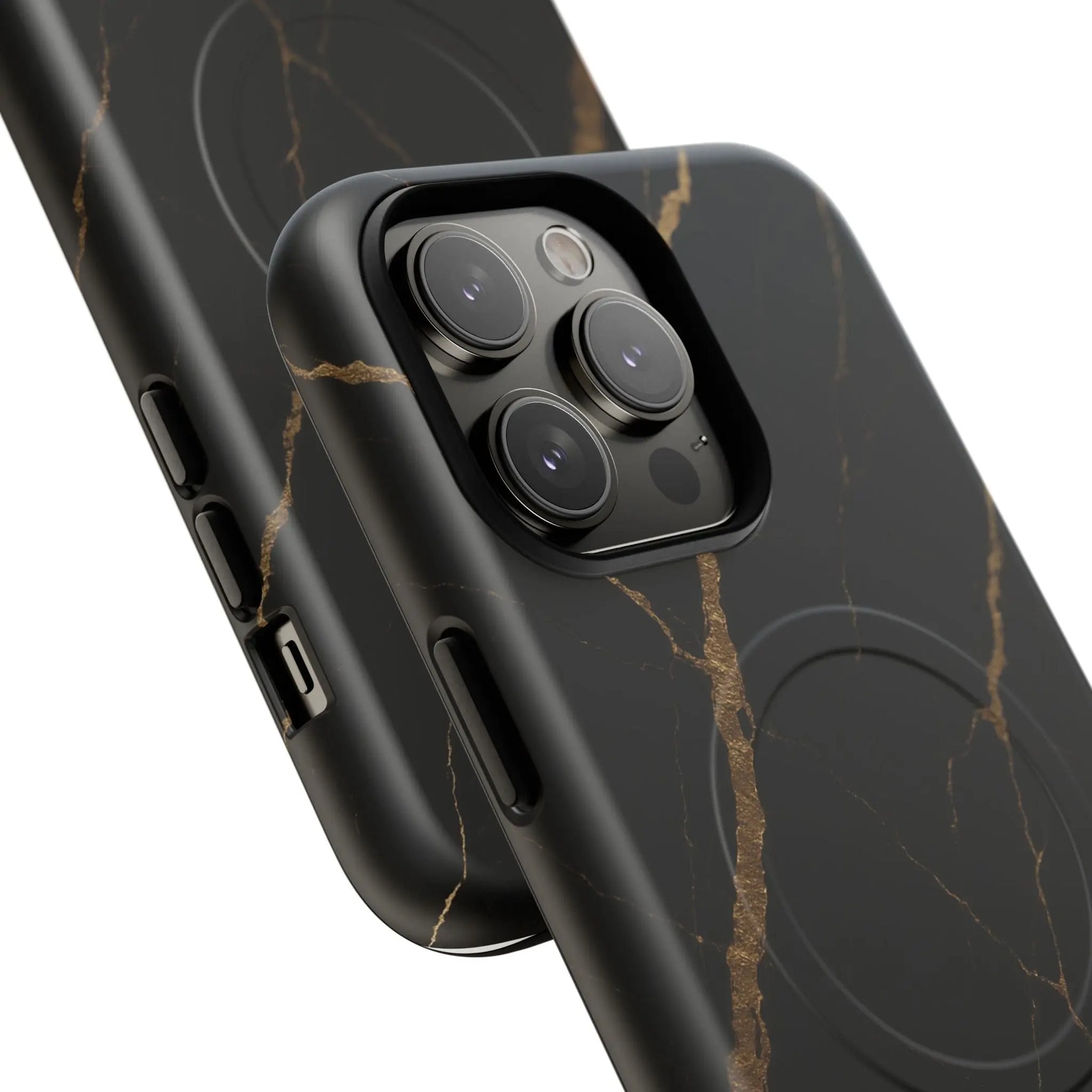 Black & Gold Marble iPhone Case with MagSafe  Shamo's