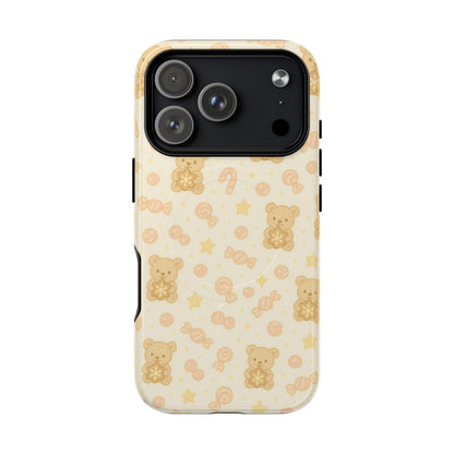 Cute Beige Teddy Bear iPhone Case with MagSafe