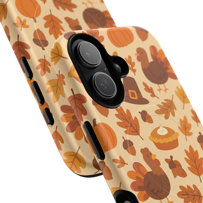 Thanksgiving-Themed Tough Magnetic iPhone Case | Compatible with MagSafe