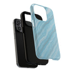 Sky Blue Marble iPhone Case with MagSafe - Shamo's