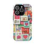 Vintage Romantic Love Stamp iPhone Case | Tough Protection + MagSafe