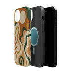 Abstract Earth-Tone Impact iPhone Case — MagSafe  Shamo's