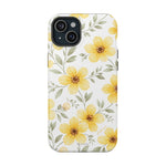 Yellow Flowers Summer Floral Magnetic Impact-Resistant iPhone Case with MagSafe Compatibility - iPhone 15 Plus / Glossy - Shamo's