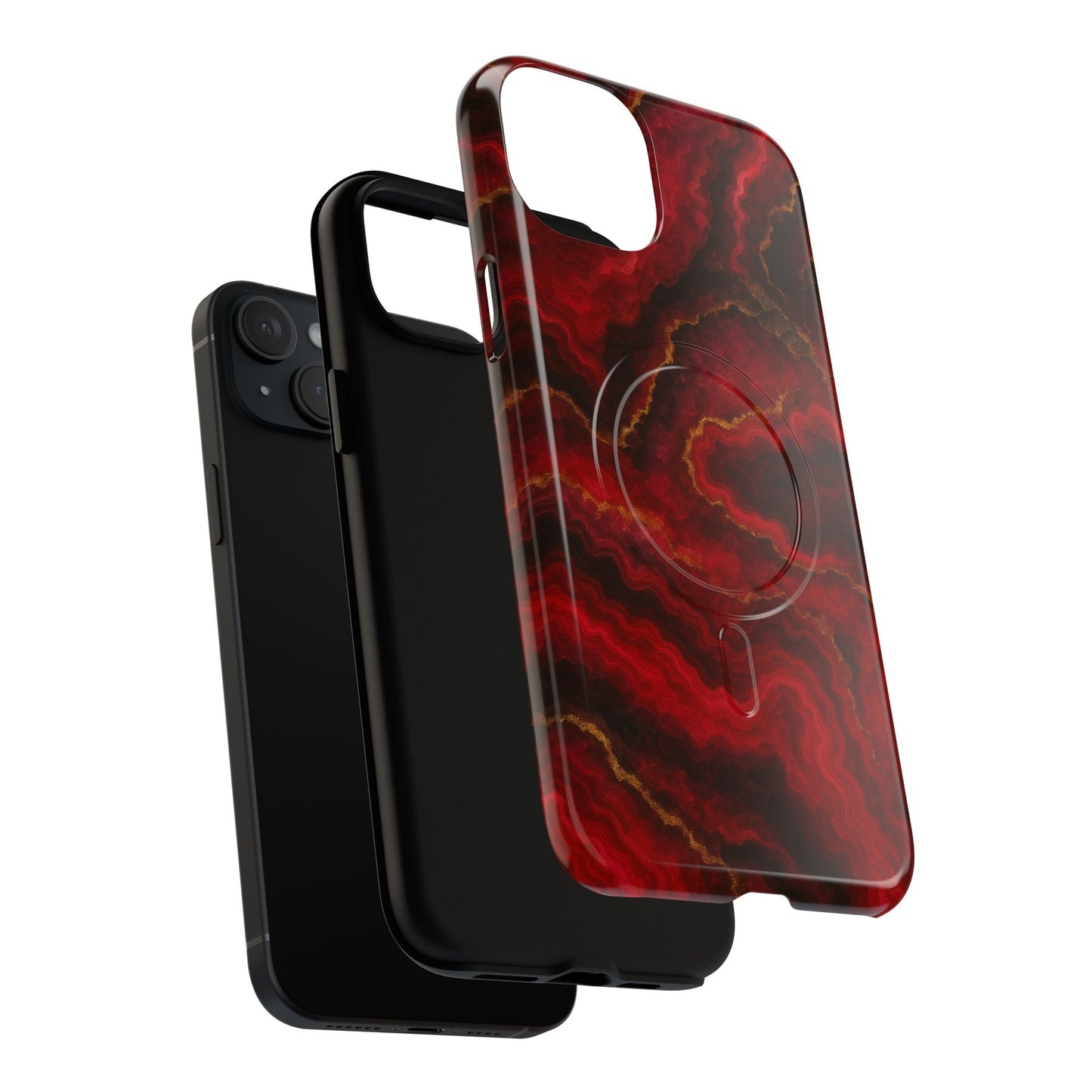 Red Marble iPhone Case with MagSafe - Shamo's