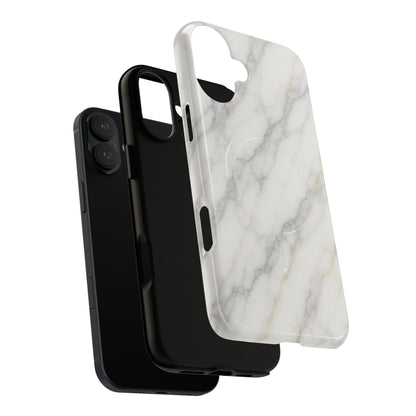 Classic White Marble iPhone Case with MagSafe
