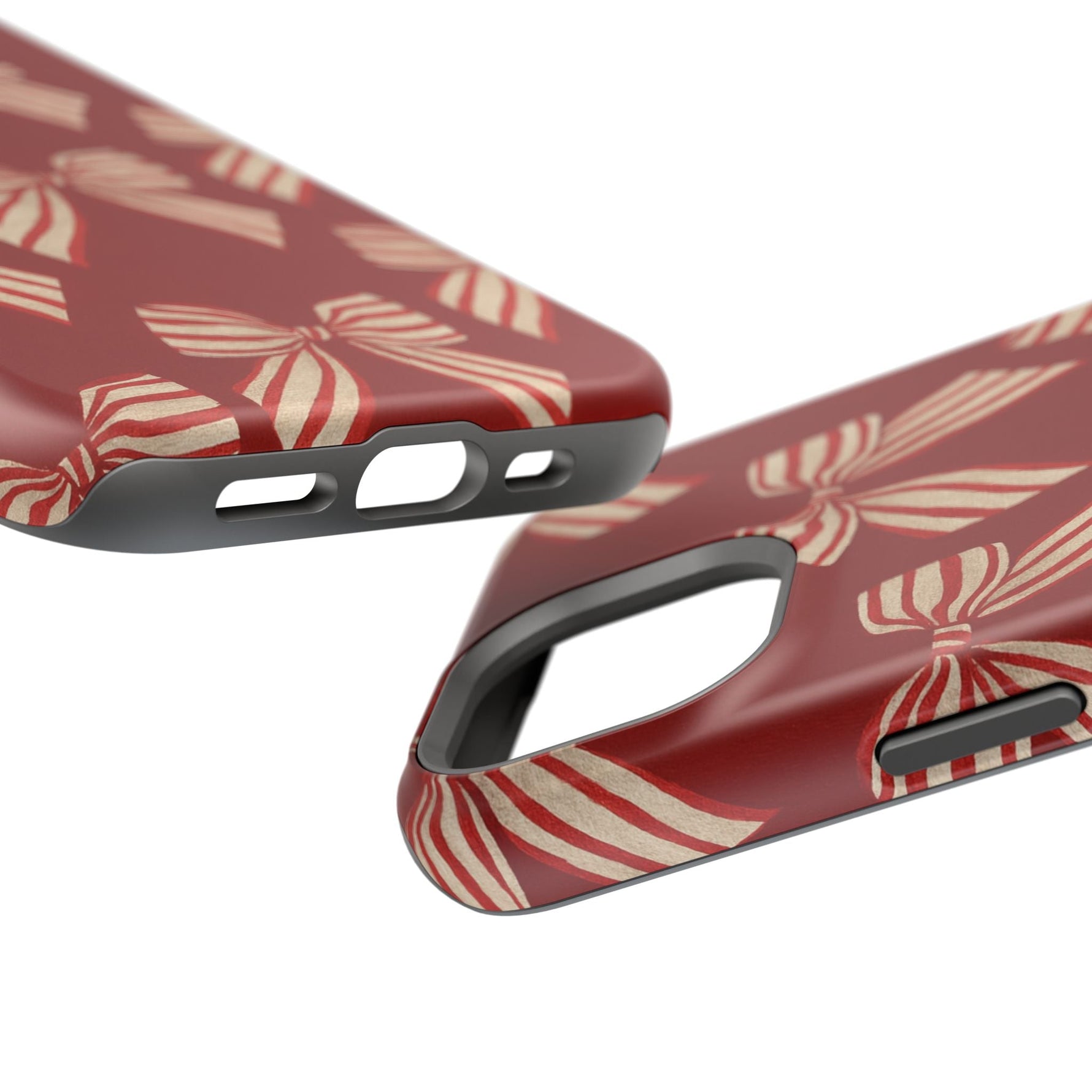 Holiday Red Bow iPhone Case — Impact‑Resistant iPhone Cover with MagSafe compatibility  Shamo's
