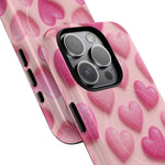 Barbiecore Glitter Hearts iPhone Case | MagSafe - Shamo's